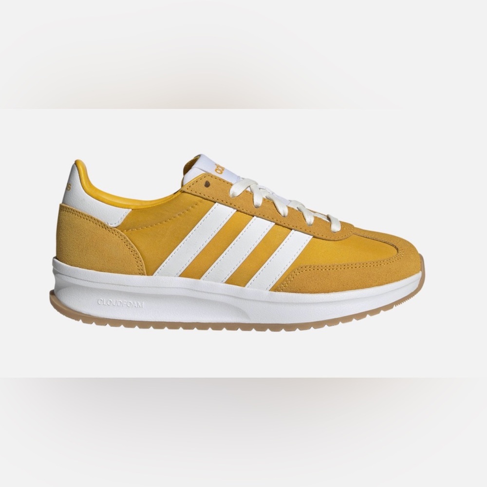 Adidas Run 70S 2.0 Lace Up Women’s Yellow Sneakers Sz 7.5